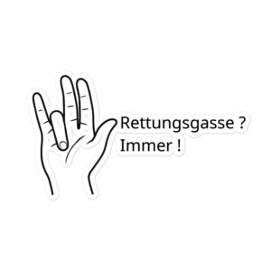 Sticker - Rettungsgasse