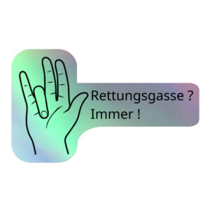 Aufkleber - Rettungsgasse